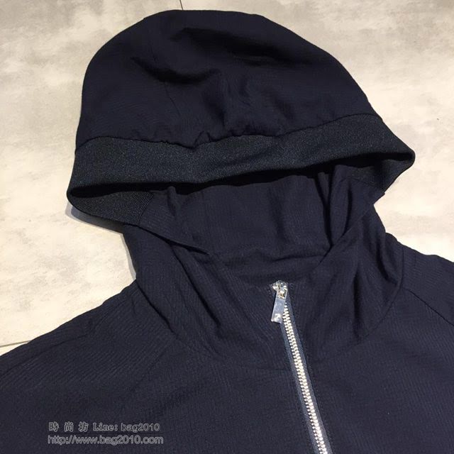 Armani男裝 19春夏新款夾克 阿瑪尼連帽衫 藏青色 拉鏈男外套  tzy1688